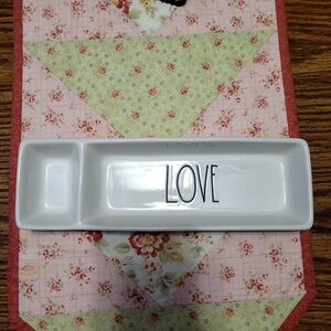 Rae Dunn White LOVE Tray